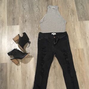 Black and White body suit